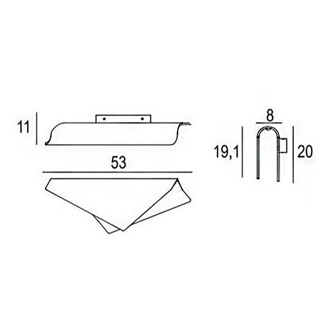 Applique led Promoingross FOLIUM A53 WH LED CCT BIANCO lampada parete moderna monoemissione