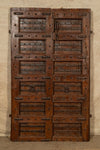 Biscottini Porta portone in legno massello e ferro da interno o da esterno vecchia e antica medievale scorrevole
