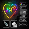 led wall neon love in eart multicolor connettore usb con regolatore di intensita' dimensioni 280 x 25,5