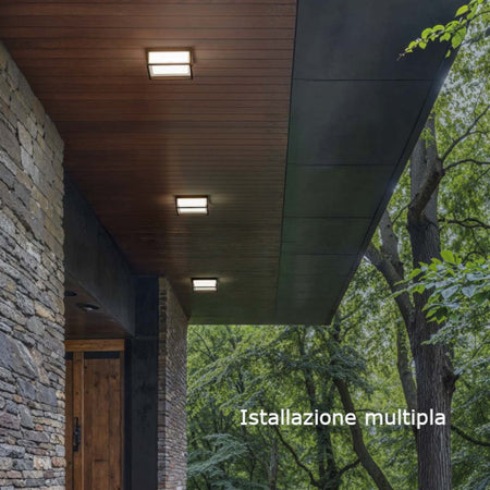 Plafoniera esterno Gea Led GES2092 LED IP65 classico alluminio soffitto parete