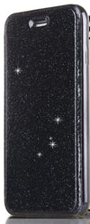 book iphone 7 / 8 plus con porta carte di credito chiusura magnetica black glitter
