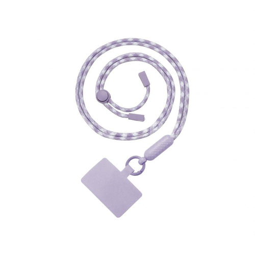 laccio portatelefono universale da collo biano viola