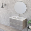 Mobile bagno sospeso 80cm con specchio cemento grigio caldo DUBON