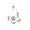 Sospensione Moderna Nemo Metallo Rame 1 Luce E27 D30Cm
