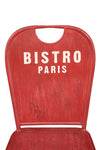 Biscottini Sedia sagomata Bistro de Paris in ferro finitura rosso anticata L43xPR48xH92 cm