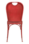 Biscottini Sedia sagomata Bistro de Paris in ferro finitura rosso anticata L43xPR48xH92 cm