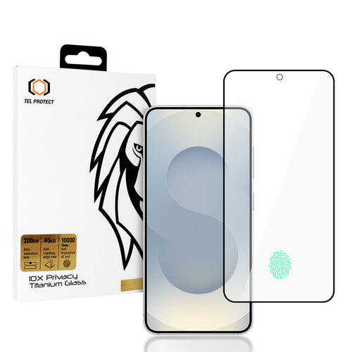 vetro temperato privacy samsung s25 full glue con funzione impronta digitale