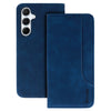 custodia a libro sansung a55 con porta carte di credito chiusura magnetica blu