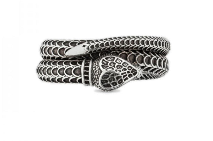 Gucci - Anello Serpente  Collezione Garden in Argento Anticato
