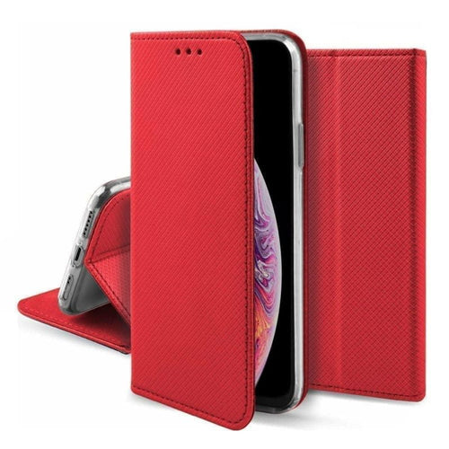 book oppo A80 rossa con porta carte di credito chiusura magnetica