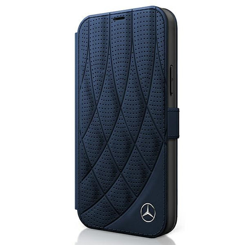 book mercedes benz vera pelle iphone 12 / 120 pro blu