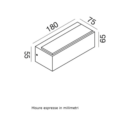 Applique esterni Gea Led GES961C LED IP65 3000K biemissione alluminio moderno