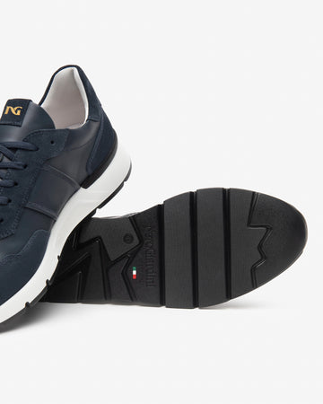 Nero Giardini sneakers uomo in pelle e camoscio col. incanto E500662U207