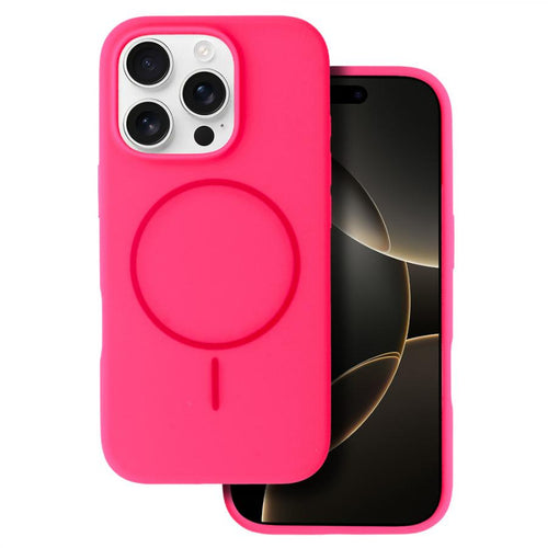 cover silicone iphone 16 plus rosa compatibile magsafe