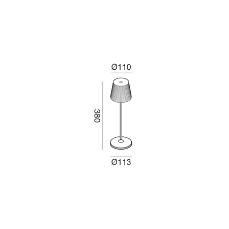 Abat jour esterno batteria Gea Led BRILLIA LED IP54 batteria USB lampade tavolo