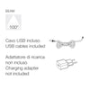 Abat jour esterno batteria Gea Led BRILLIA LED IP54 batteria USB lampade tavolo