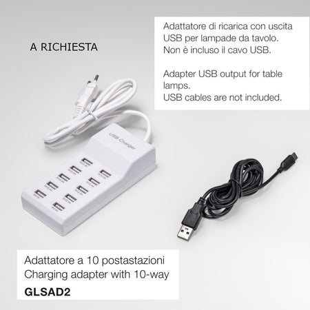 Abat jour esterno batteria Gea Led BRILLIA LED IP54 batteria USB lampade tavolo