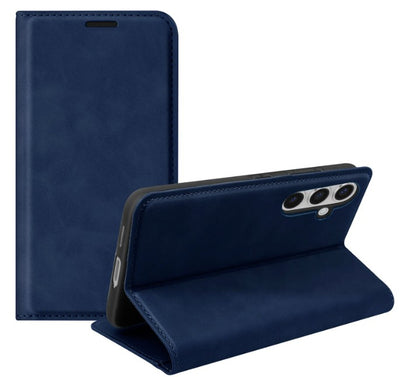 book magnetica s25 con porta carte di credito blu