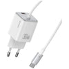 caricabatterie gan 30w usbc + cavo usbc bianco