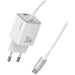 caricabatterie gan 30w usbc + cavo usbc bianco