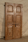 Biscottini Porta portone in legno massello e ferro da interno o da esterno vecchia e antica medievale scorrevole