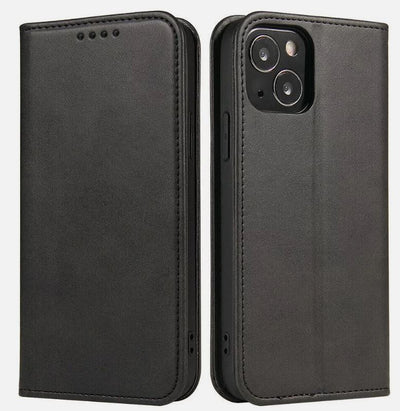 custodia a libro samsung a05S con porta carte di credito chiusura magnetica nera