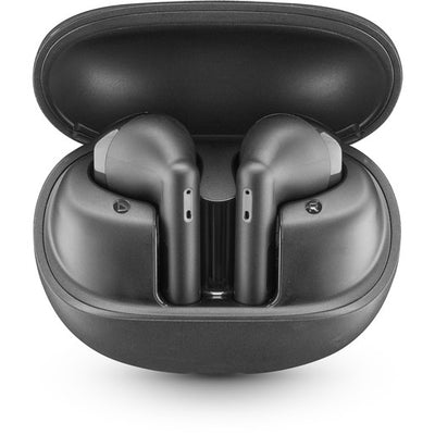 auricolare vivavoce bluetooth doppio con base di ricarica nero