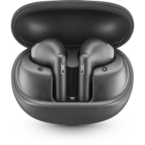 auricolare vivavoce bluetooth doppio con base di ricarica nero