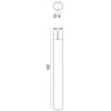 Lampioncino classico esterno Gea Led STELE GES2012 E27 LED IP44 H80 marrone alluminio lampada terra giardino