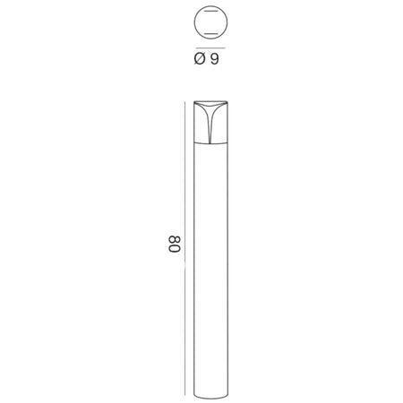 Lampioncino classico esterno Gea Led STELE GES2012 E27 LED IP44 H80 marrone alluminio lampada terra giardino