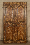 Biscottini Porta portone in legno massello e ferro da interno o da esterno vecchia e antica medievale scorrevole