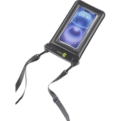 custodia waterproof sino a 6,7 ipx8 nera con laccio da collo resistente sino a 20mt galleggiante