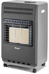Stufa a gas GPL ad infrarossi 4,2 Kw con ruote e sistema di sicurezza e kit Incluso ITA ECM Grigia