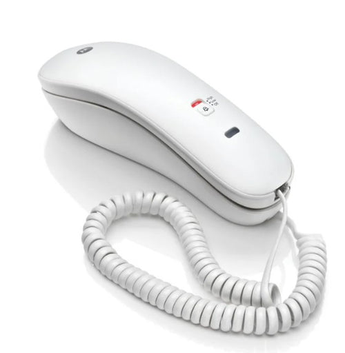 Motorola Voice - Telefono con filo CT50, Design semplice e compatto con funzione radiale, Disattivazione microfono, Montaggio a