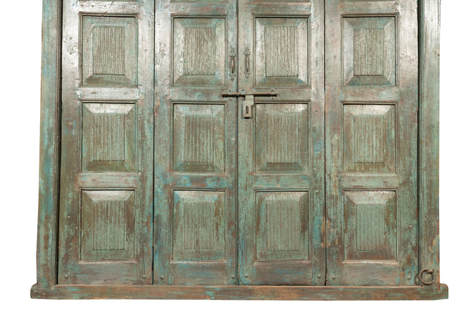 Biscottini Portone Antico Biscottini Legno Teak Massello Restaurato 216x13x250 Uso Esterno