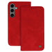 custodia a libro samsung S25 EDGE con porta carte di credito chiusura magnetica rossa