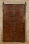 Biscottini Porta portone in legno massello e ferro da interno o da esterno vecchia e antica medievale scorrevole