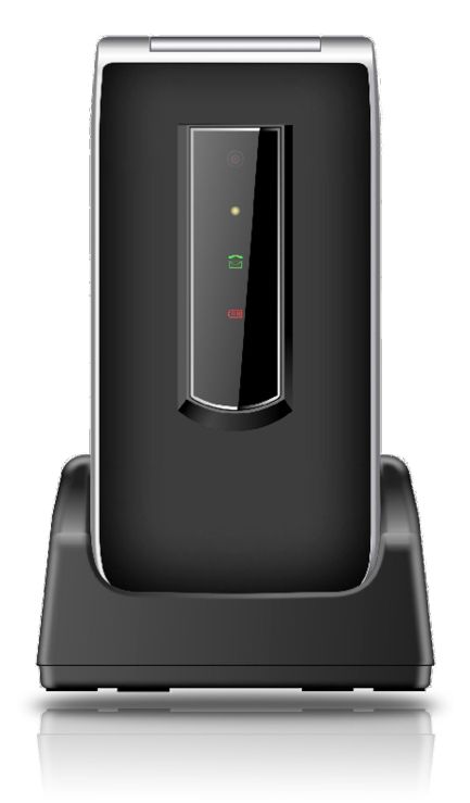 Telefono cellulare 4G per anziani, doppio display 2,8 + 1,77,Fotocamera VGA, Bluetooth, tasto SOS, jack da 3,5 mm,cavo usb-, bas