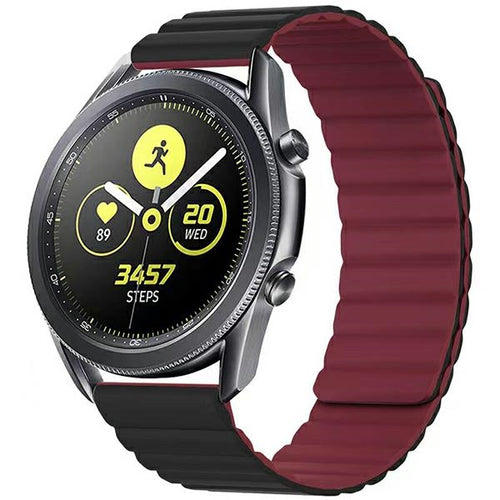 cinturino smartwatch universale 20mm red-black magnetico