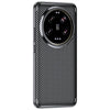 cover xaomi 15 ultra tpu con una trama in fibra di carbonio nera