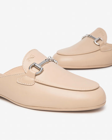 Nero Giardini sabot donna in pelle col. lino E518210D453