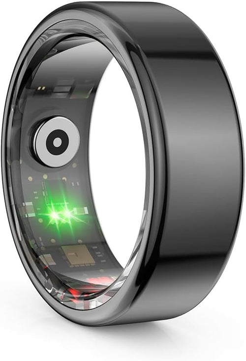 Smart ring anello in acciaio diametro 10mm  con display silver