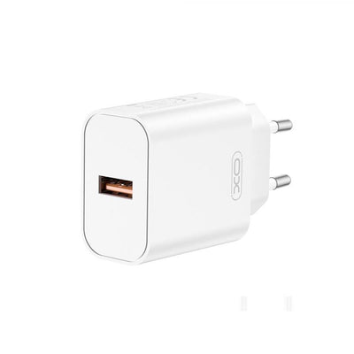 caricabatterie 18w usb bianco
