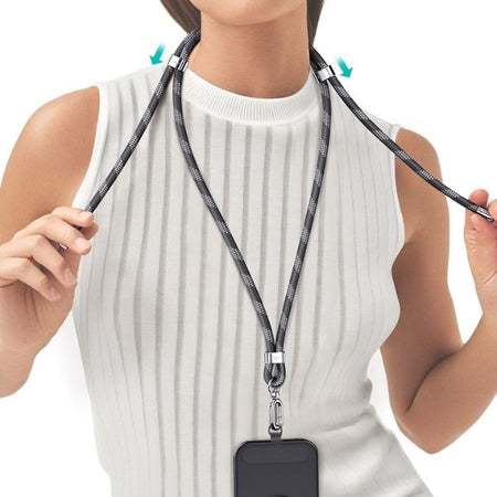 laccio portatelefono universale da collo viola 160cm diametro 8mm