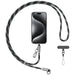 cavo dati usb-c / lighting 2 in 1 30w 120cm nero con funzione laccio da collo portacellulare