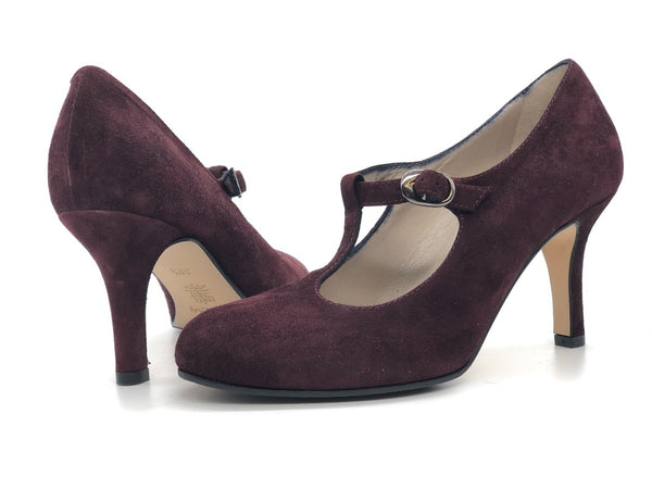 DONNA SOFT Decollete con cinturino 3342 bordeauxux