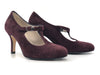 DONNA SOFT Decollete con cinturino 3342 bordeauxux