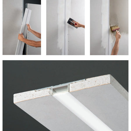 Profilo incasso Gea Led CARRARA M PCAPA2 confezione 2 pannello cartongesso strip led