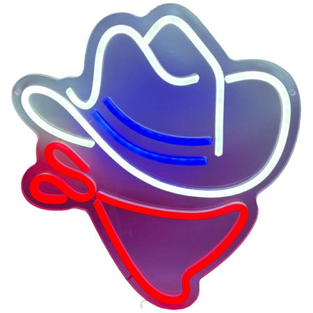 led wall neon Cowboy multicolor connettore usb con regolatore di intensita' dimensioni 36 x 28 x 35