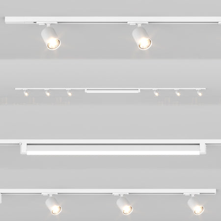Binario Top Light MONO MIXKIT 200 N BI GU10 LED MODULO INTEGRATO 4000K lampada soffitto faretti orientabili moderno